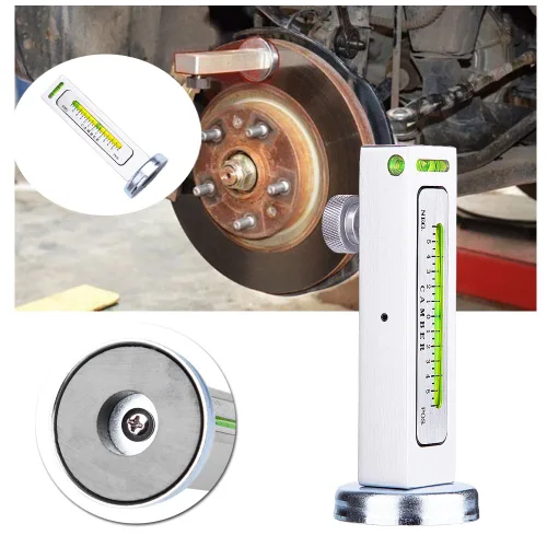 Vista 8 de Herramienta de calibre magnético ajustable, herramienta de calibre magnético universal ajustable para automóvil, herramienta de alineación de rueda