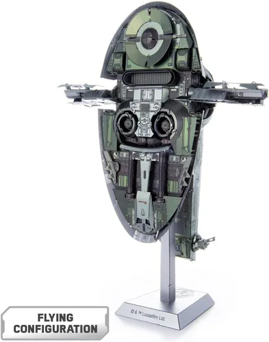 Vista 3 de Metal Earth Serie Premium Star Wars Boba Fett Starfighter 3D Kit de modelo de metal con pinzas Fascinaciones