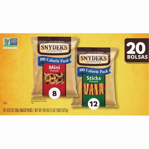 Vista 5 de Snyder's of Hanover Paquete variado de pretzels, 20 unidades de 0.92 onzas