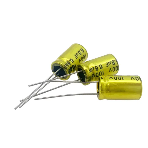 Vista 10 de 10 unids 2.2uF 100V condensador electrolítico no polarizado 10x17mm (0.39x0.67in) NP para audio tweeter condensador divisor de frecuencia