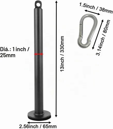 Vista 2 de Weight Plate Loading Pin fit 1 inch Weight Plates and 2 inch Olympic Plates for Cable Pulley System LAT Pulldown,Weights Lifting Holder Home Gym for