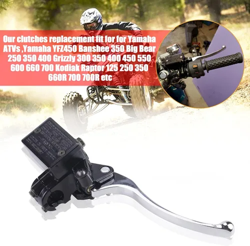 Vista 5 de Cilindro maestro de freno delantero Compatible con cilindro maestro de freno para Yamaha YFZ450 Banshee 350 Big Bear 250 350 400 Grizzly 300 350 400