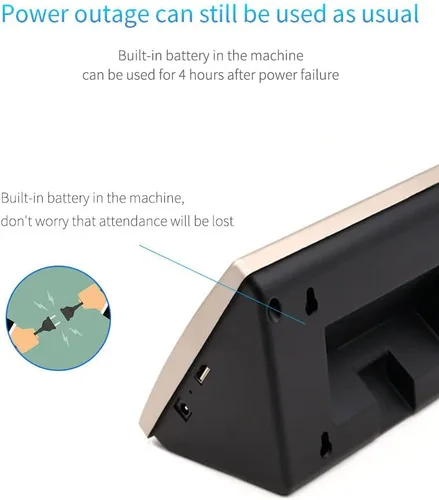 Vista 2 de Máquina biométrica del sistema del reloj de la atención del tiempo de la huella dactilar del reconocimiento facial