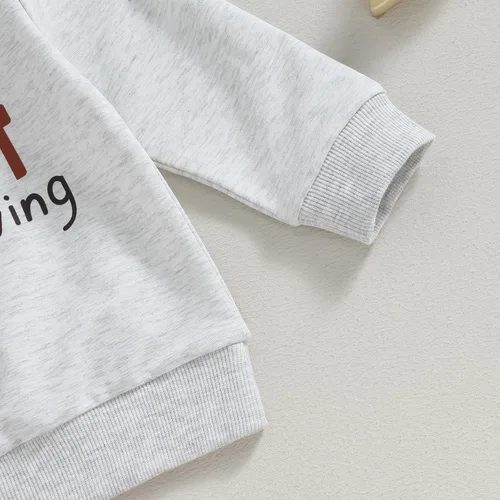 Vista 3 de Conjunto de 2 piezas de sudadera con diseño de árbol de Navidad para niño y niña, ropa de otoño e invierno