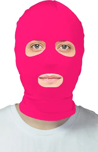 Vista 19 de VSVO Máscara de capucha Zentai con ojos abiertos y boca
