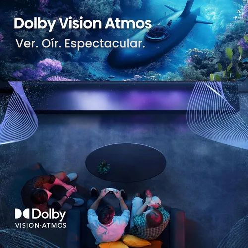 Vista 7 de Hisense 43" Serie E6 Cinema Hi-QLED 4K UHD Smart Fire TV (43E6QF, modelo 2025) - Sensor de luz AI, Dolby Vision · Atmos, control remoto por voz
