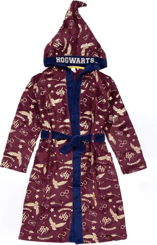 Vista 3 de Harry Potter Bata de pijama para niños con opciones rojas o azules, Azul