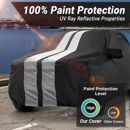 Vista 3 de iCarCover Funda de camión personalizada para Dodge Ram 1500 cabina regular, 6.5 pies, cama regular 1994-2010, impermeable, para todo tipo de clima