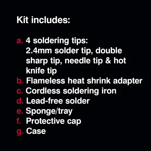 Vista 8 de Master Appliance PI-20SiK Kit profesional de soldadura de butano inalámbrico [estación de soldadura portátil y herramienta de calor] - Autoencendido