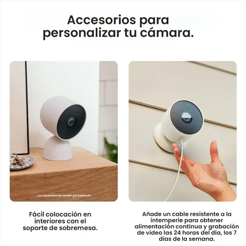 Vista 10 de Google Nest Cam para exteriores o interiores, batería - 2ª generación - 1 unidad Cámara de seguridad para el hogar, alertas inteligentes