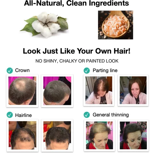 Vista 8 de Solución para cabello ralo - Fibras totalmente naturales a base de plantas para una apariencia más completa y gruesa. Cubre instantáneamente