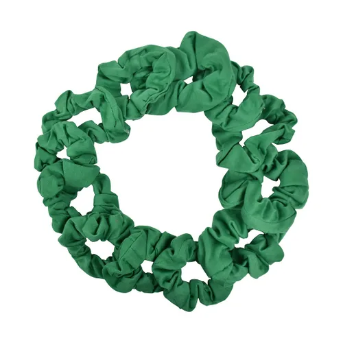 Vista 25 de Paquete de 12 ligas sólidas para el cabello (negro) One Dozen Matching Hair Ties, Soft Cotton Fabric, Gentle No-Crease Hold, Great for Teams