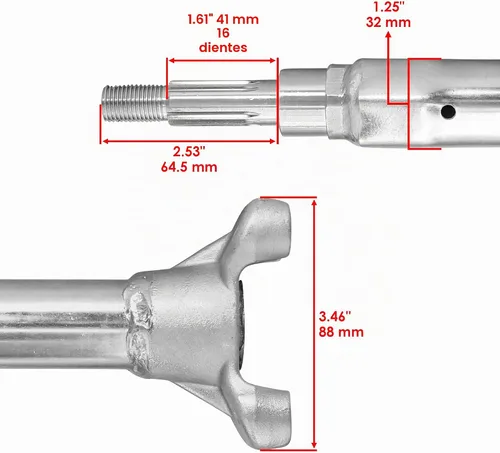 Vista 3 de Caltric Eje de dirección de columna compatible con Yamaha Raptor 660R Yfm660R 2001 2002 2003 2004 2005