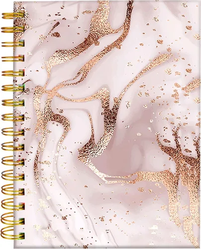 Vista 7 de iampanda Cuaderno con espiral, encuadernación fuerte de doble alambre con papel de primera calidad para niñas y mujeres, 60 hojas de lujo a la moda