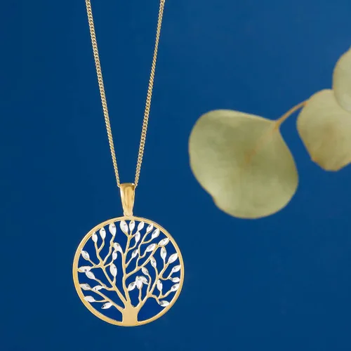 Vista 3 de Ross-Simons Collar con colgante de árbol de la vida con corte italiano