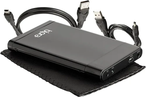 Vista 4 de Disco duro portátil externo incluye software de respaldo de un toque, negro, FAT32 (80 GB)