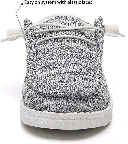 Vista 3 de Betrue Zapatos náuticos ligeros para mujer, mocasines casuales para mujer, zapatos de cubierta para mujer, zapatos de lona transpirables para mujer