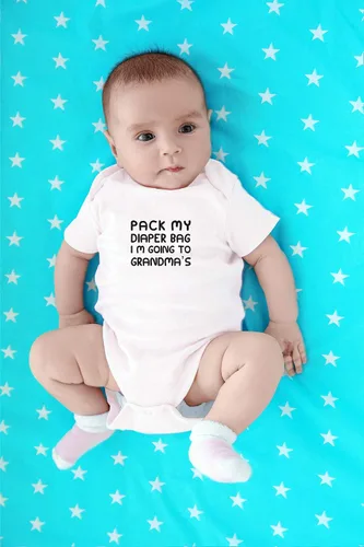 Vista 16 de CBTwear Pack My Diaper Bag, I'm Going To Grandma's House Baby Bodysuit - Linda ropa unisex para recién nacido
