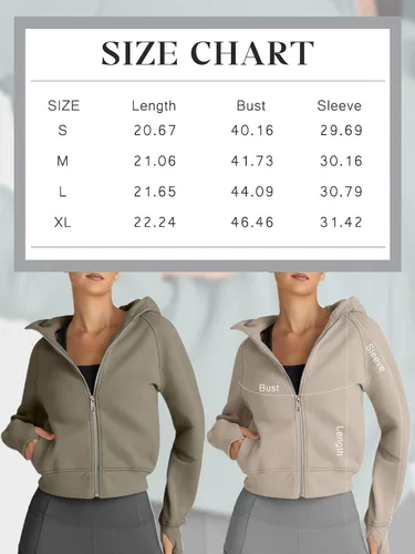 Vista 6 de Trendy Queen Sudaderas con capucha y cremallera para mujer, chaquetas de vellón, trajes de otoño, casuales, con capucha, Y2K, ropa de invierno 2024