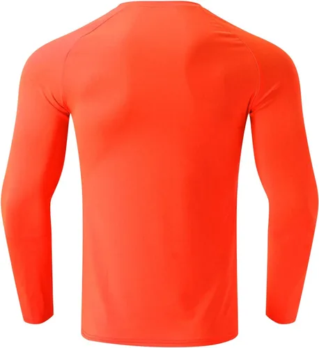 Vista 17 de Camisas de compresión atléticas de manga larga para hombre, capa base, camisa de entrenamiento atlético, camisas de compresión, camisetas deportivas