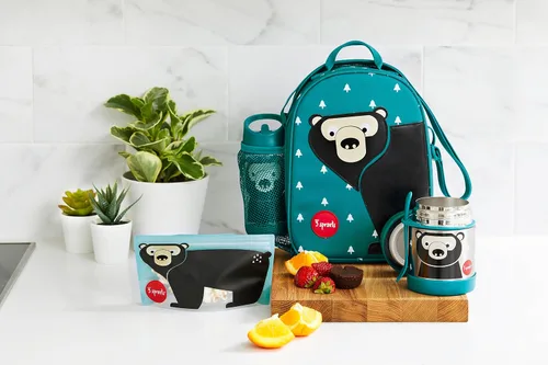 Vista 5 de 3 Sprouts Lonchera para niños – Fiambrera duradera para niños y niñas – Fiambrera para niños – Perfecta para guardería, escuela y viajes – Tela