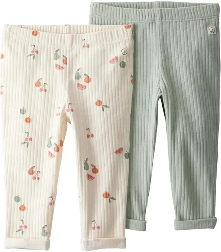 Vista 10 de Little Planet by Carter's Paquete de 2 pantalones acanalados unisex para bebé, hechos con algodón orgánico Manzanas Granate
