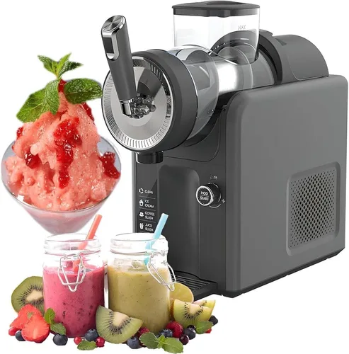 Vista 9 de Máquina de granizado 5 en 1 de 1.8L 150 W, sin hielo, autolimpiante, 5 preajustes, rotación de 360° y enfriamiento rápido para granizados, cócteles