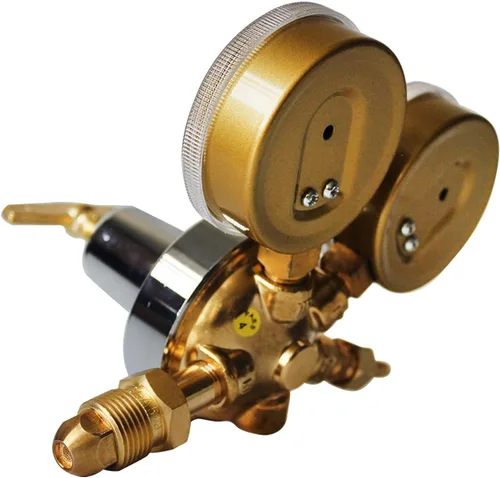 Vista 8 de Medidores de gas de soldadura duales, oxígeno (CGA-540) y acetileno (CGA-510) Combo de reguladores (2 PCS), regulador de soldador de gas de calibre