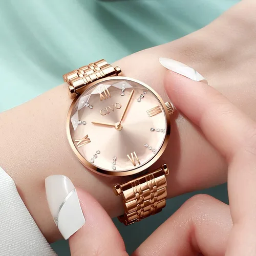 Vista 3 de CIVO Watches for Women 32mm Analog Quartz Watch Stainless Steel Dress Womens Watch Waterproof Fashion Elegant Wrist Watch Luxury Diamond Ladies