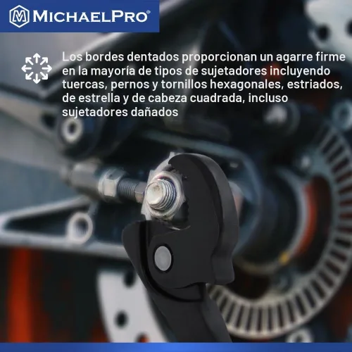 Vista 3 de MichaelPro Llave de Ajuste Automático de Tamaño 3/16" a 11/16", "MP001229", "Negro