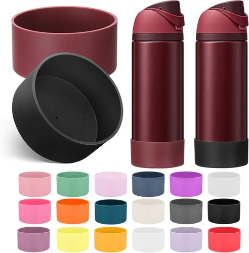 Vista 46 de Mity rain Bota de silicona 2PCS para botella de agua Owala FreeSip Malvavisco tímido