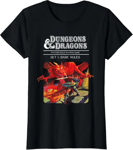 Vista 39 de Dungeons & Dragons Vintage Basic Rules Cover T-Shirt Small Negro