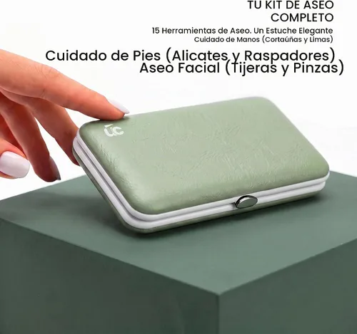 Vista 7 de Utopia Care - Juego de manicura profesional para cortaúñas Verde