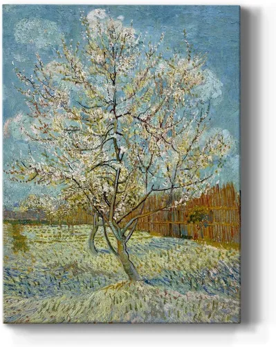 Vista 9 de Renditions Gallery Vincent Van Gogh Impreso Flores de almendra, famosa reproducción de pintura, lienzo de alta calidad envuelto en galería, listo