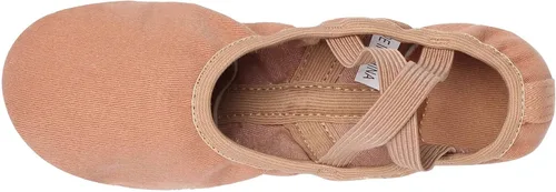 Vista 5 de Linodes Zapatos de baile para niñas, de lona elástica con suela dividida para mujer