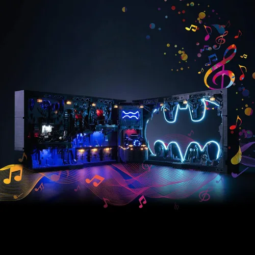 Vista 7 de BrickBling Kit de luz LED compatible con Lego 76252 Batcave Shadow Box, iluminación creativa compatible con Lego Shadow Box, no incluye juego