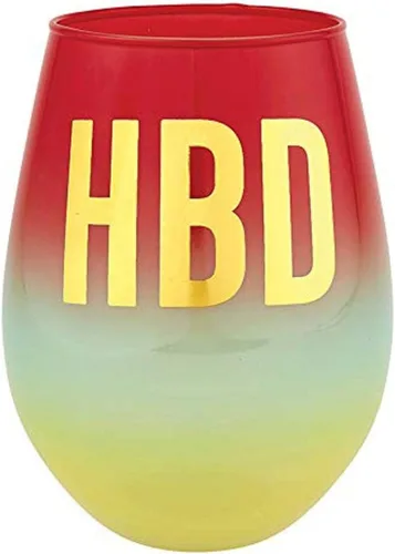 Vista 7 de Slant Collections Creative Brands - Vaso de vino sin tallo jumbo, 30 onzas, felicitaciones