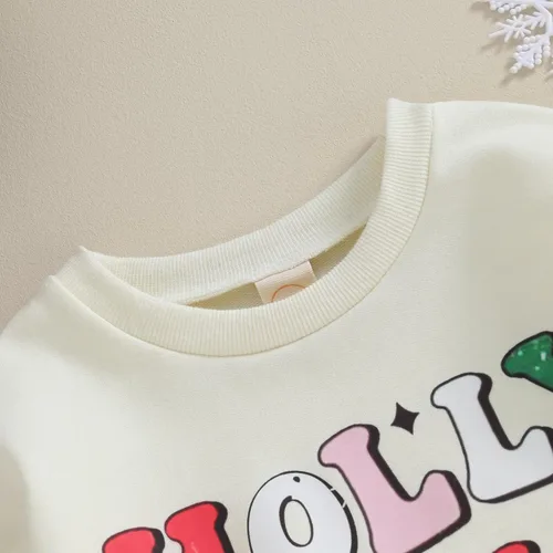 Vista 5 de Traje de Navidad para bebé recién nacido, con cuello redondo, manga larga, con burbujas, de gran