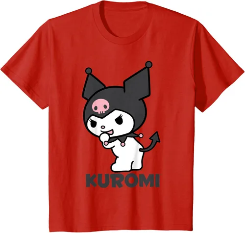 Vista 3 de Sanrio Kuromi - Camiseta con logotipo en la parte trasera Gris Oscuro