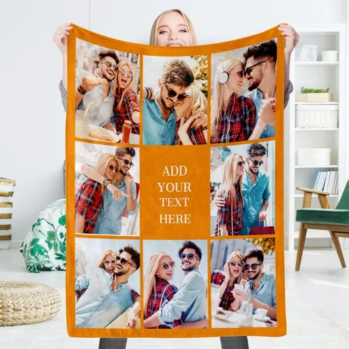 Vista 14 de EAQ Manta personalizada con collage de imágenes, es una manta personalizada para niños, adultos, familia, recuerdo, regalo