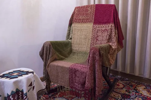 Vista 3 de AIVIA Manta bohemia para sofá, futón, funda para silla reclinable, funda de sofá tejida de felpilla colorida, decoración bohemia – 60 x 75 pulgadas