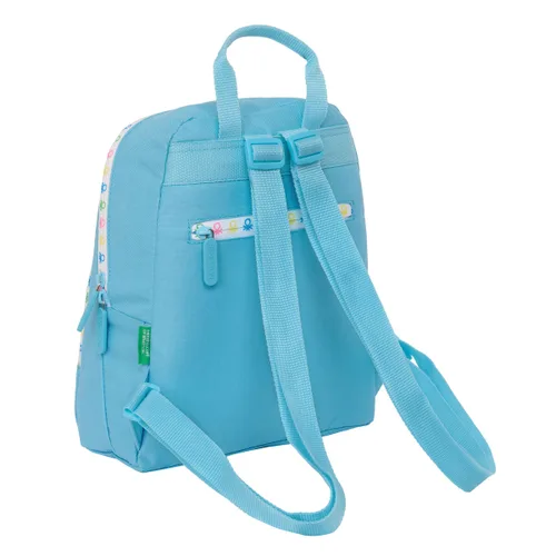 Vista 3 de Mochila Benetton Spring Mini Celeste 25 x 30 x 13 cm