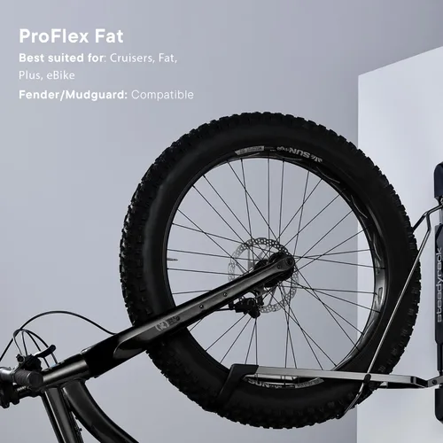 Vista 4 de Steadyrack Soporte para Bicicletas para Bicicletas de Neumáticos Anchos - El Soporte de Pared Vertical Original para Bicicletas - Se Adapta a