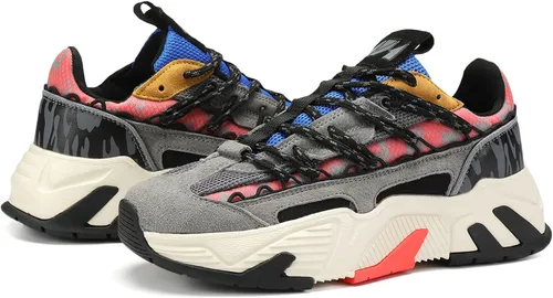 Vista 6 de Tenis de plataforma gruesa para mujer, antideslizantes, con cordones, para caminar