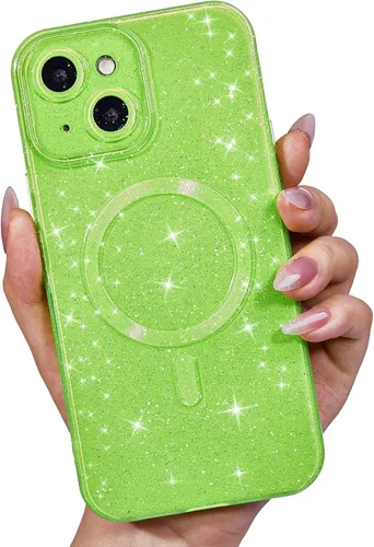 Vista 56 de LoeoeL Funda para iPhone 12 con Purpurina Compatible con Magsafe, Femenina Linda Brillante Magnética Mag Safe Bonita Funda para Teléfono