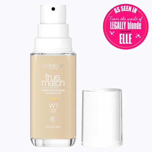 Vista 111 de L'Oreal Paris True Match - Base líquida supermezclable, maquillaje de base líquida de cobertura media, C0.5, ligero, 1 onza líquida