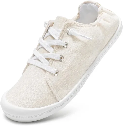 Vista 14 de STQ Zapatos deportivos sin cordones para mujer, cómodos zapatos de lona casuales Todo negro