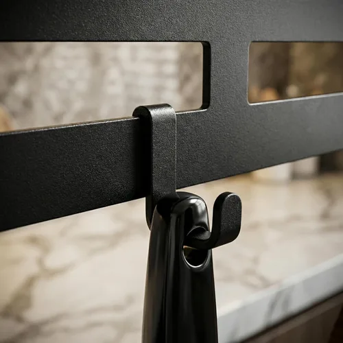Vista 6 de Estante para utensilios de montaje en pared, colgadores de ollas de 15.7 pulgadas para cocina, colgador de utensilios de cocina para cucharas