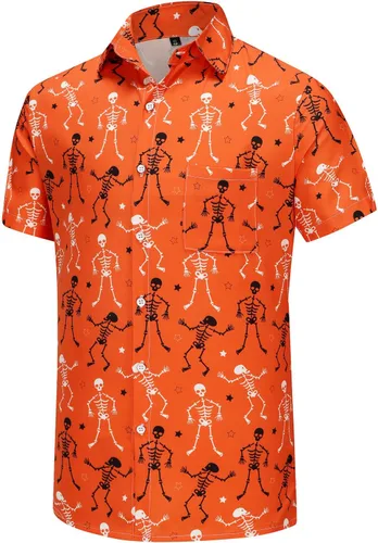 Vista 223 de KYKU - Camisa hawaiana funky para hombre, ropa tropical para vacaciones en Palm Beach