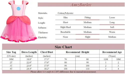 Vista 7 de AmzBarley Toddler Princess Costume Dress for Baby Girls Kids Birthday Party Halloween Dress Up with Accessories